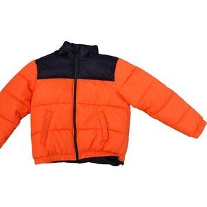The North Face Nuptse Style H&M Jacket Large Orange/Black